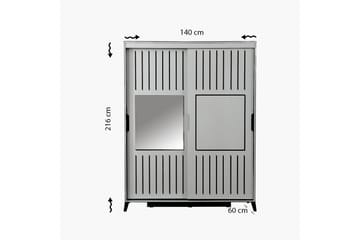 Komfortabel garderobe 140 - Valnød - Opbevaring - Tøjopbevaring - Garderobeskabe