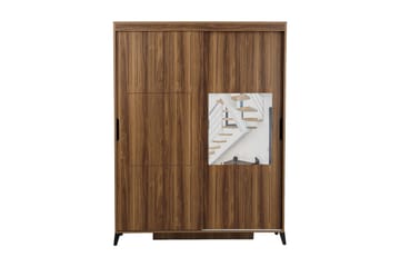 Komfortabel garderobe 140 - Valnød - Opbevaring - Tøjopbevaring - Garderobeskabe