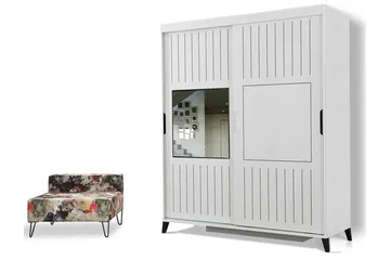 Komfortabel garderobe 150 - Hvid - Opbevaring - Tøjopbevaring - Garderobeskabe