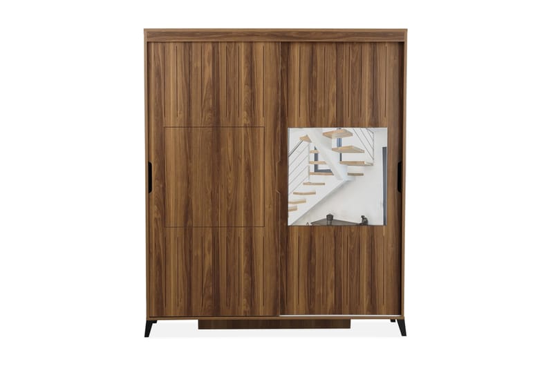 Komfortabel garderobe 160 - Valnød - Opbevaring - Tøjopbevaring - Garderobeskabe