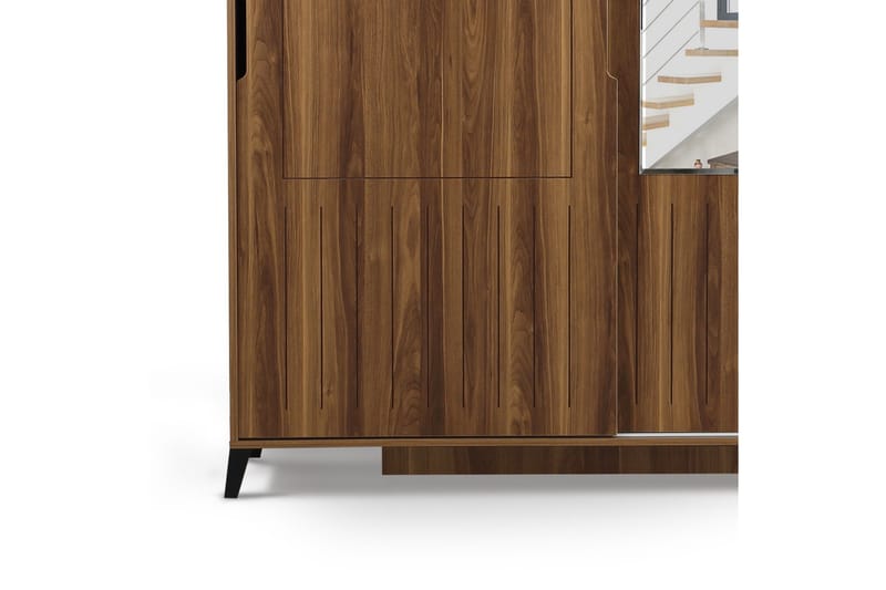 Komfortabel garderobe 160 - Valnød - Opbevaring - Tøjopbevaring - Garderobeskabe