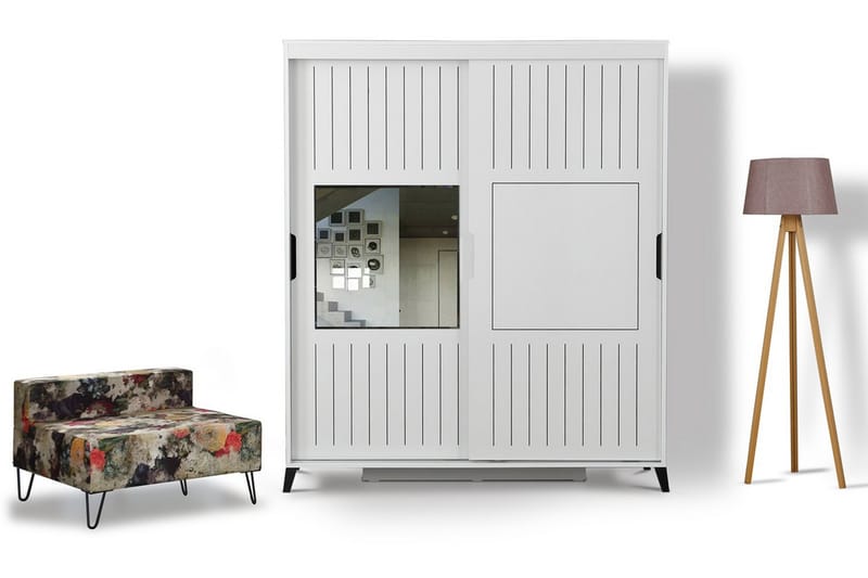 Komfortabel garderobe 170 - Hvid - Opbevaring - Tøjopbevaring - Garderobeskabe