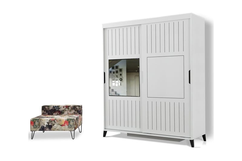 Komfortabel garderobe 170 - Hvid - Opbevaring - Tøjopbevaring - Garderobeskabe