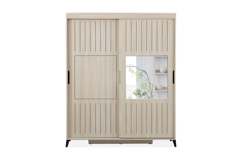 Komfortabel garderobe 170 - Lys træ - Opbevaring - Tøjopbevaring - Garderobeskabe