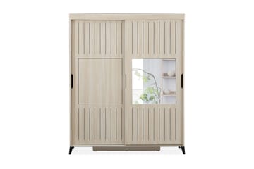 Komfortabel garderobe 170 - Lys træ - Opbevaring - Tøjopbevaring - Garderobeskabe