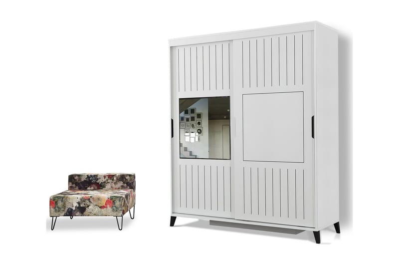 Komfortabel garderobe 180 - Hvid - Opbevaring - Tøjopbevaring - Garderobeskabe