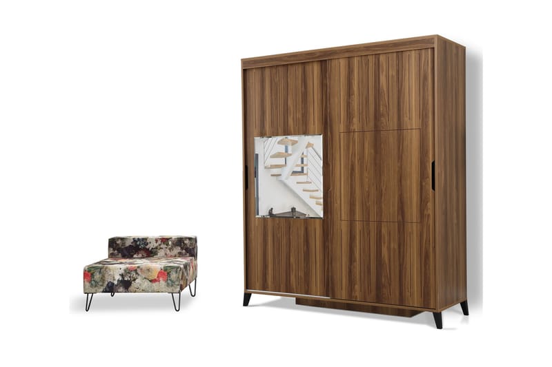Komfortabel garderobe 180 - Valnød - Opbevaring - Tøjopbevaring - Garderobeskabe