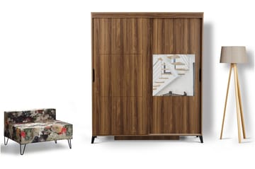 Komfortabel garderobe 190 - Valnød - Opbevaring - Tøjopbevaring - Garderobeskabe