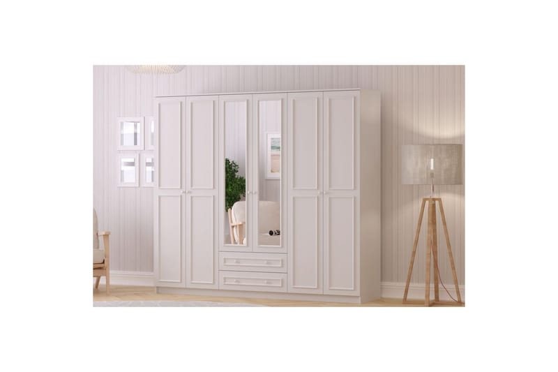 Kovric Garderobe 210x210 cm - Mat Hvid - Opbevaring - Tøjopbevaring - Garderobeskabe