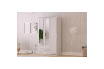 Kovric Garderobesskåp 105x210 cm - Mat Hvid - Opbevaring - Tøjopbevaring - Garderobeskabe