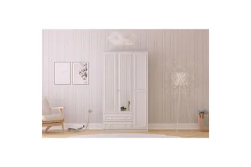 Kovric Garderobesskåp 105x210 cm - Mat Hvid - Opbevaring - Tøjopbevaring - Garderobeskabe
