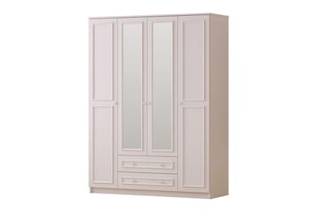 Kovric Garderobesskåp 140x210 cm - Mat Hvid - Opbevaring - Tøjopbevaring - Garderobeskabe