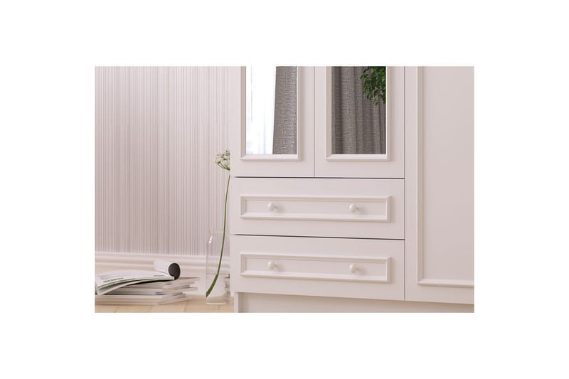 Kovric Hjørnegarderobe 105x182 cm - Mat Hvid - Opbevaring - Tøjopbevaring - Garderobeskabe - Hjørnegarderobe