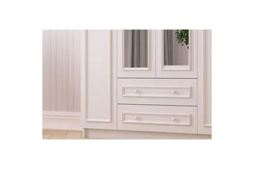 Kovric Hjørnegarderobe 140x184 cm - Mat Hvid - Opbevaring - Tøjopbevaring - Garderobeskabe