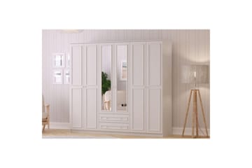 Kovric Hjørnegarderobe 210x184 cm - Mat Hvid - Opbevaring - Tøjopbevaring - Garderobeskabe