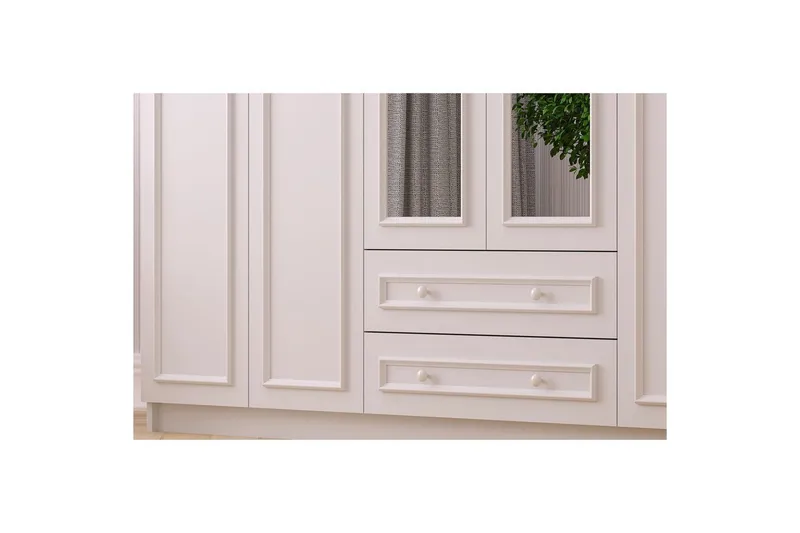 Kovric Hjørnegarderobe 210x184 cm - Mat Hvid - Opbevaring - Tøjopbevaring - Garderobeskabe - Hjørnegarderobe