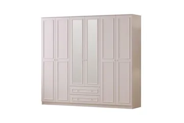 Kovric Hjørnegarderobe 210x184 cm - Mat Hvid - Opbevaring - Tøjopbevaring - Garderobeskabe