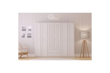 Kovric Hjørnegarderobe 210x184 cm - Mat Hvid - Opbevaring - Tøjopbevaring - Garderobeskabe