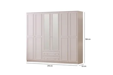 Kovric Hjørnegarderobe 210x184 cm - Mat Hvid - Opbevaring - Tøjopbevaring - Garderobeskabe