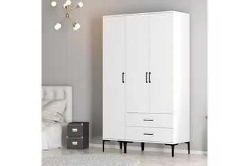 Kumsal Garderobe 120 cm - Hvid - Opbevaring - Tøjopbevaring - Garderobeskabe