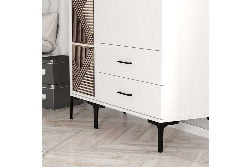 Kumsal Garderobe 120 cm - Hvid - Opbevaring - Tøjopbevaring - Garderobeskabe