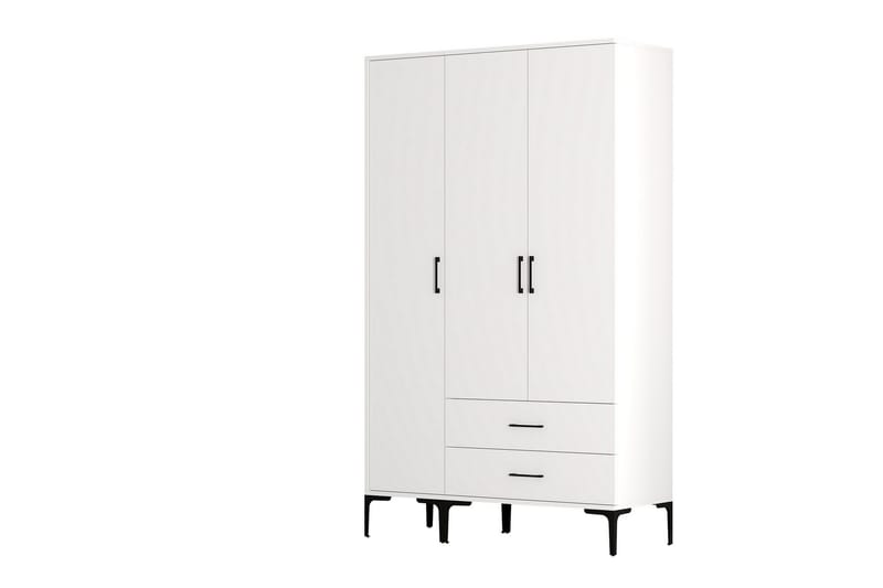 Kumsal Garderobe 120 cm - Hvid - Opbevaring - Tøjopbevaring - Garderobeskabe