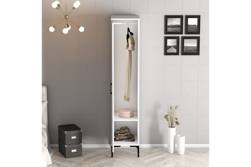 Kumsal Garderobe 40x47,5 cm - Hvid - Opbevaring - Tøjopbevaring - Garderobeskabe