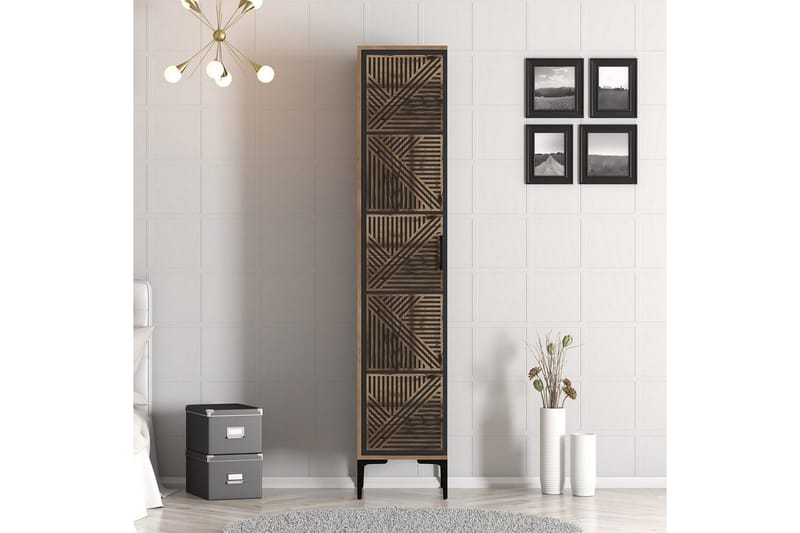 Kumsal Garderobe 40x47,5 cm - Valnød/Antracit - Opbevaring - Tøjopbevaring - Garderobeskabe