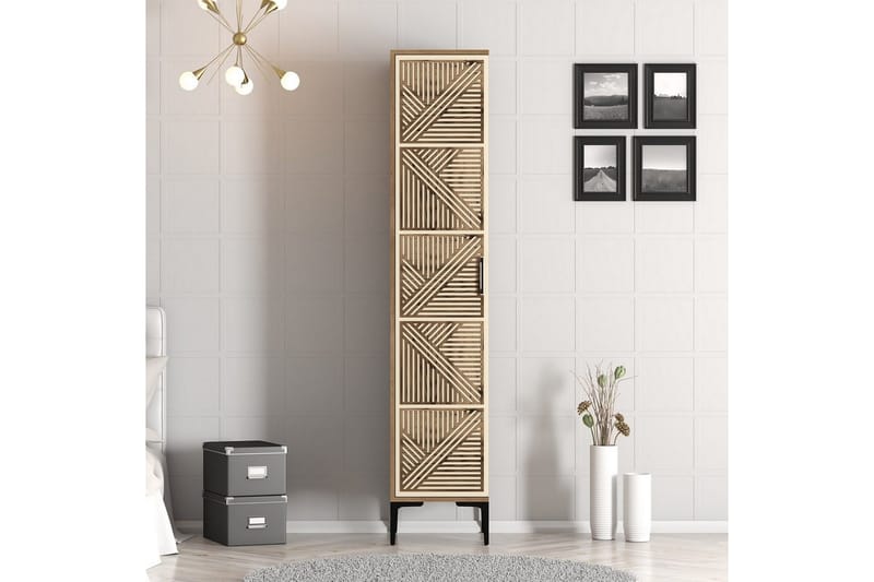 Kumsal Garderobe 40x47,5 cm - Valnød/Creme - Opbevaring - Tøjopbevaring - Garderobeskabe