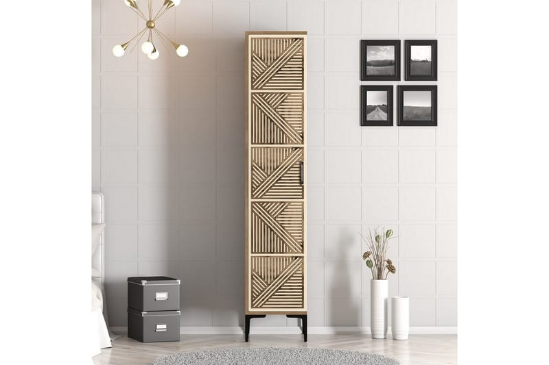 Kumsal Garderobe 40x47,5 cm - Valnød/Creme - Opbevaring - Tøjopbevaring - Garderobeskabe