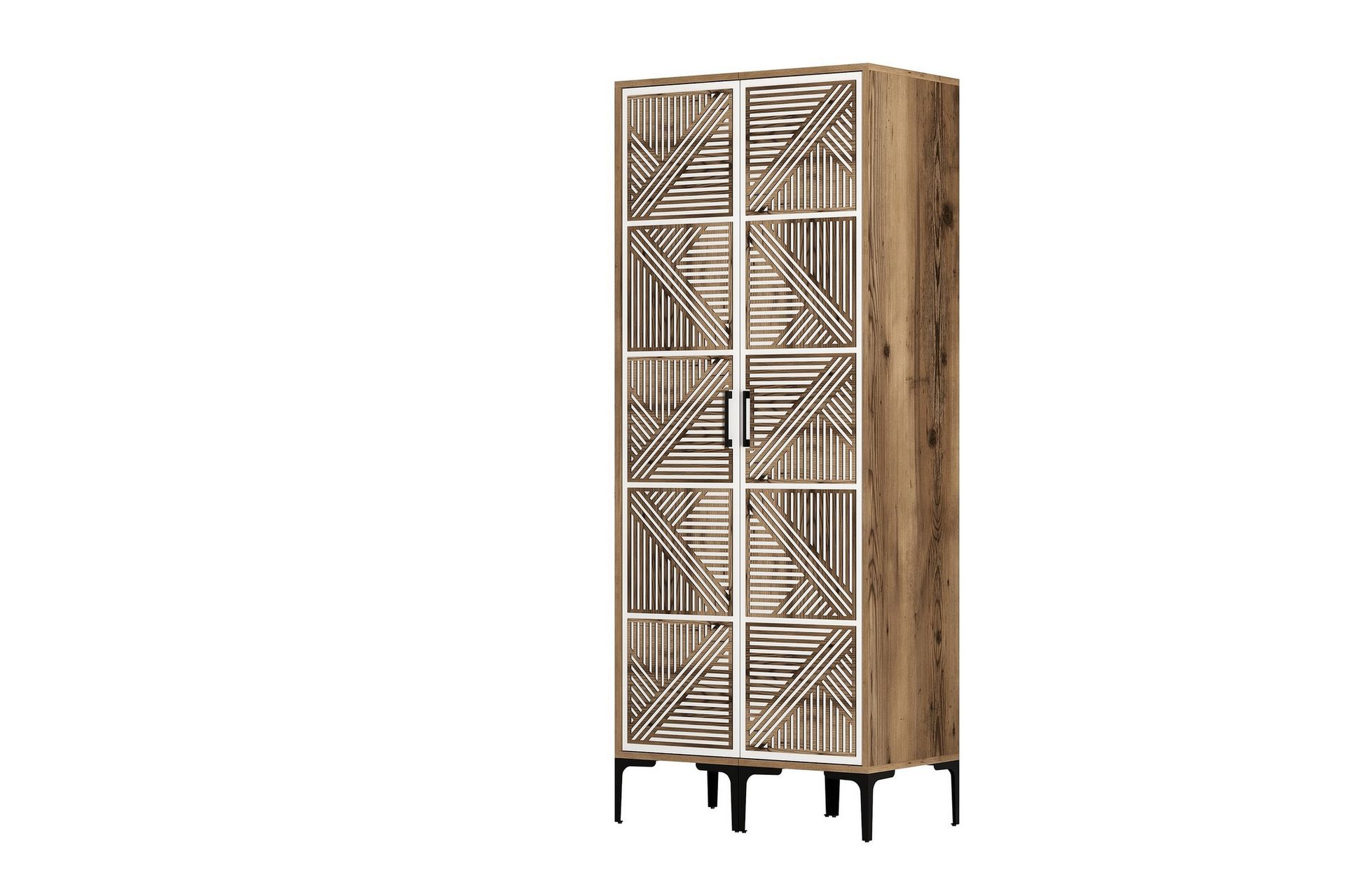 Kumsal Garderobe 80 cm - Brun/Hvid - Opbevaring - Tøjopbevaring - Garderobeskabe