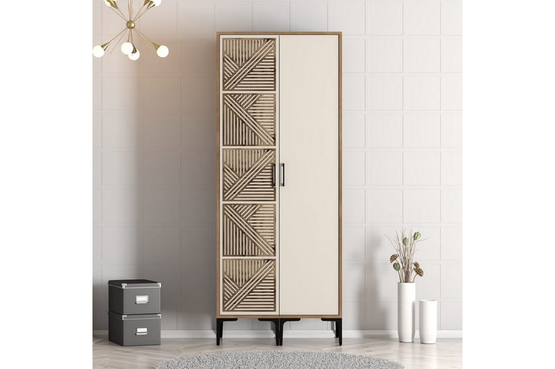 Kumsal Garderobe 80 cm - Cream - Opbevaring - Tøjopbevaring - Garderobeskabe