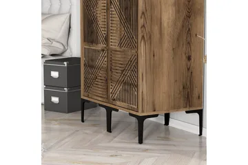 Kumsal Garderobe 80 cm - Valnød finér - Opbevaring - Tøjopbevaring - Garderobeskabe