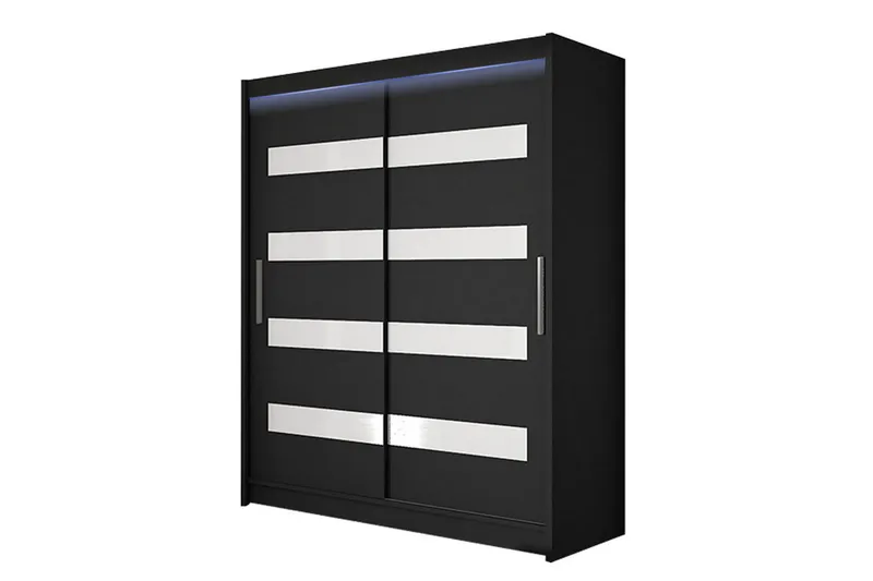 Leila Garderobe 150x200 cm, Sort