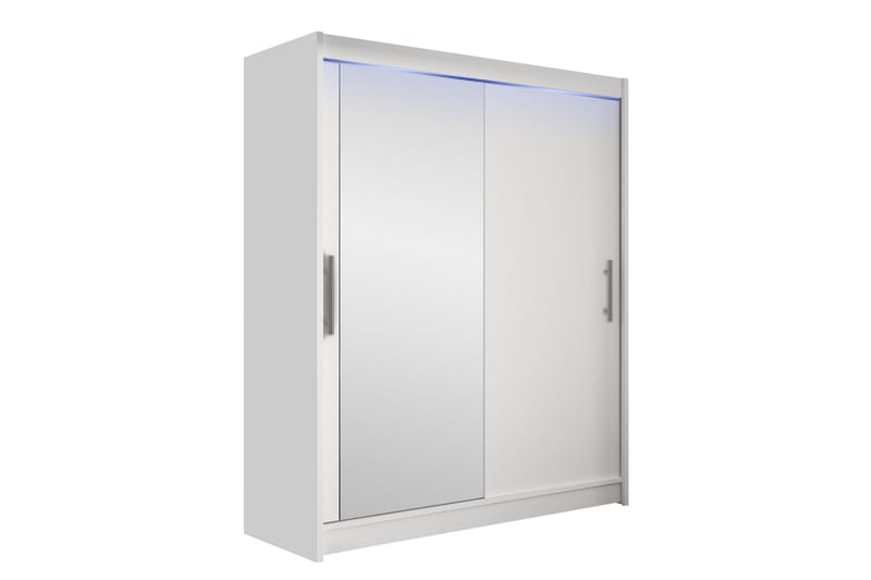 Leila Garderobeskab med Spejl 150x200 cm, Hvid