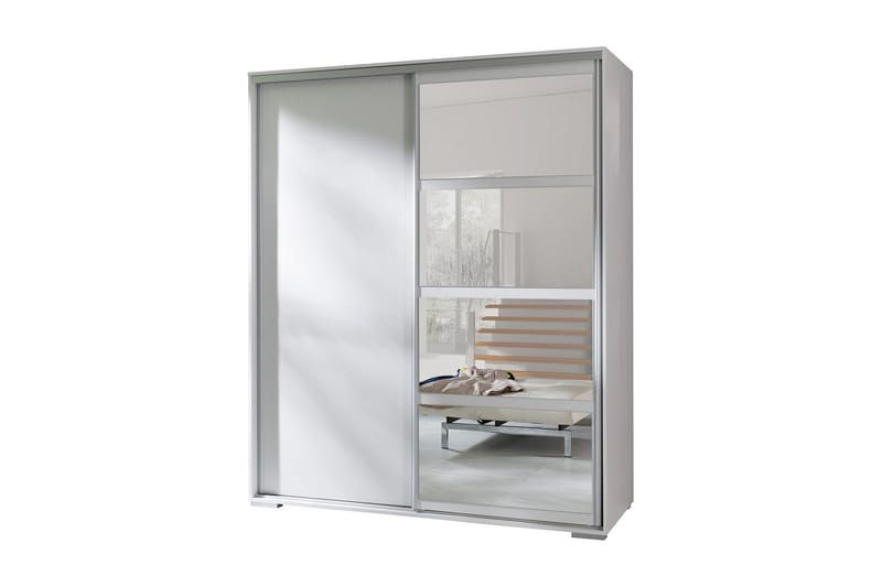 Leo garderobe 180x66x217 cm - Hvid - Opbevaring - Tøjopbevaring - Garderobeskabe