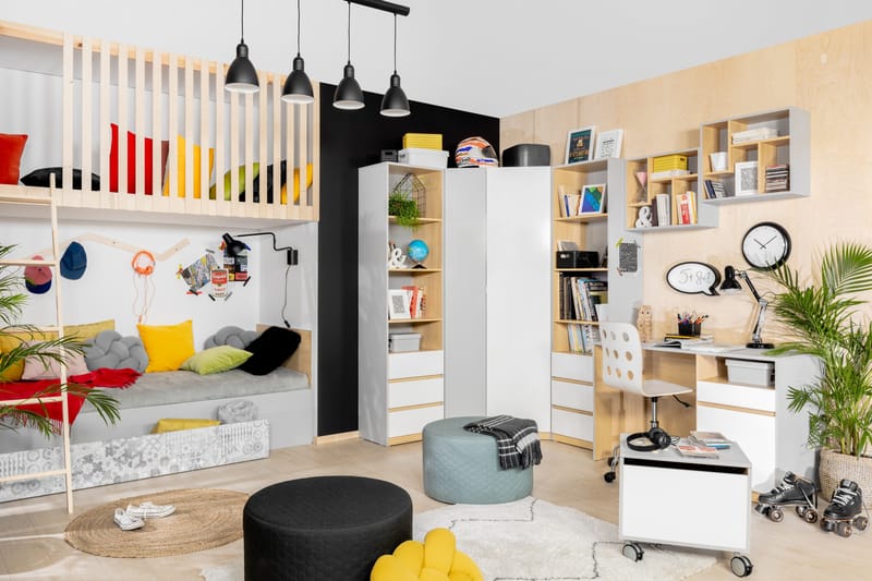 Leokkol Garderobe - Grå - Opbevaring - Tøjopbevaring - Garderobeskabe - Hjørnegarderobe