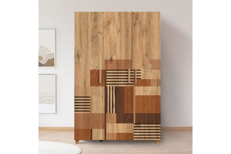 Leva Garderobe 120x189 cm Brun - Hanah Home - Opbevaring - Tøjopbevaring - Garderobeskabe