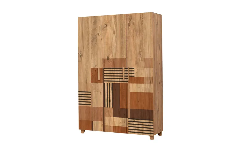 Leva Garderobe 120x189 cm Brun - Hanah Home - Opbevaring - Tøjopbevaring - Garderobeskabe