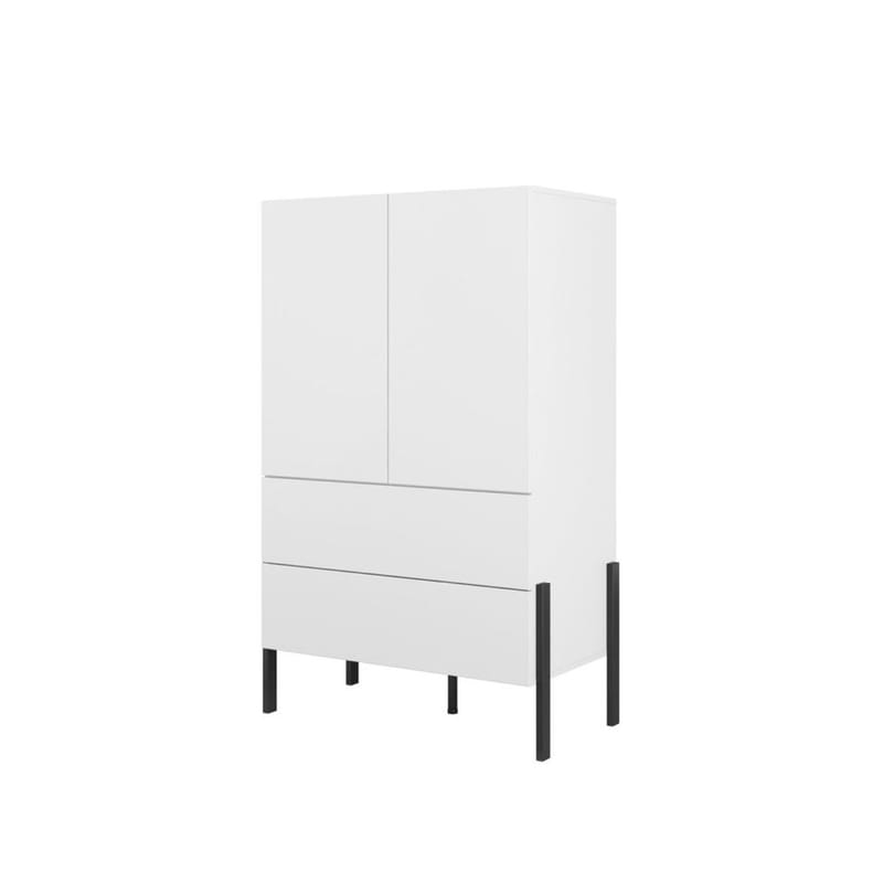 Linnedskab Jukon S 2 Døre med 2 Skuffer - Hvid supermat - Opbevaring - Tøjopbevaring - Garderobeskabe - Garderobeskab & klædeskab