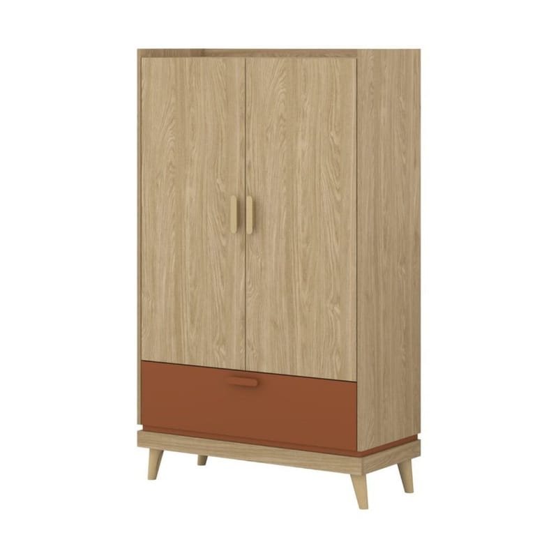 Linnedskab Scandi 2 døre 1 skuffe, Oliebehandlet Eg