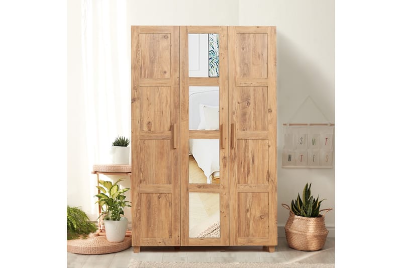 Linsy Garderobe 189 cm - Træ/natur - Opbevaring - Tøjopbevaring - Garderobeskabe