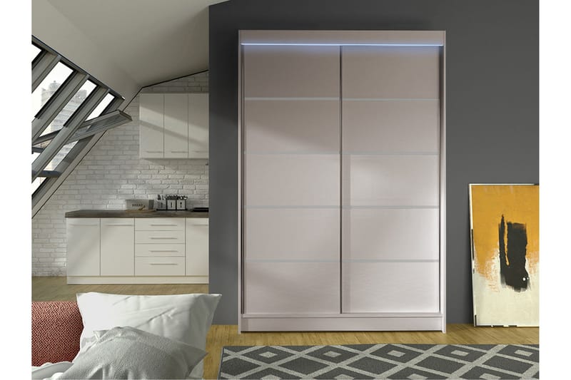 Liverpool Garderobe 120x200 cm - Beige - Opbevaring - Tøjopbevaring - Garderobeskabe