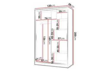 Liverpool Garderobe 120x200 cm - Beige - Opbevaring - Tøjopbevaring - Garderobeskabe