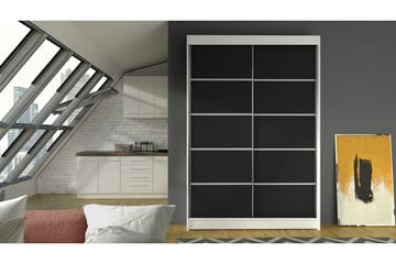 Liverpool Garderobe 120x200 cm - Sort/Hvid - Opbevaring - Tøjopbevaring - Garderobeskabe