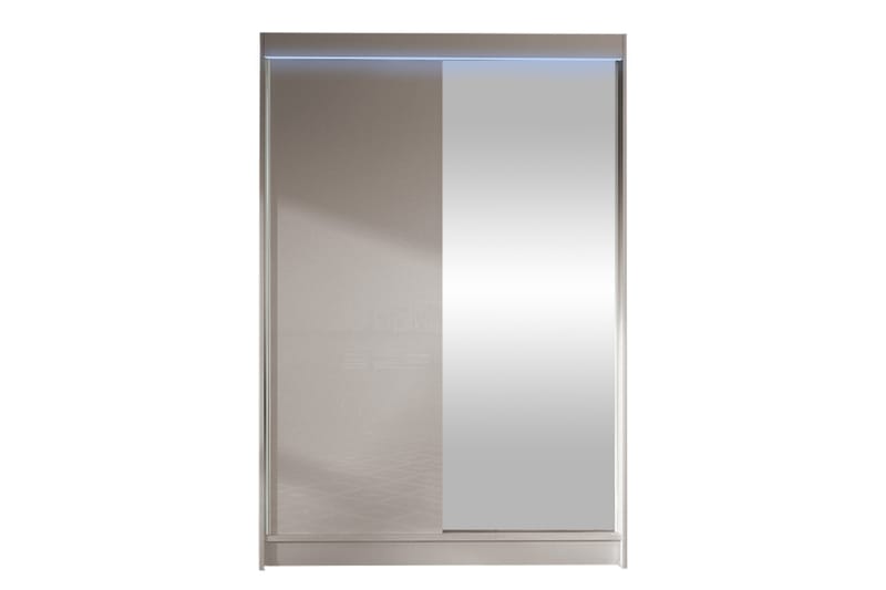 Liverpool Garderobe Med Spejl 120x200 cm - Beige - Opbevaring - Tøjopbevaring - Garderobeskabe