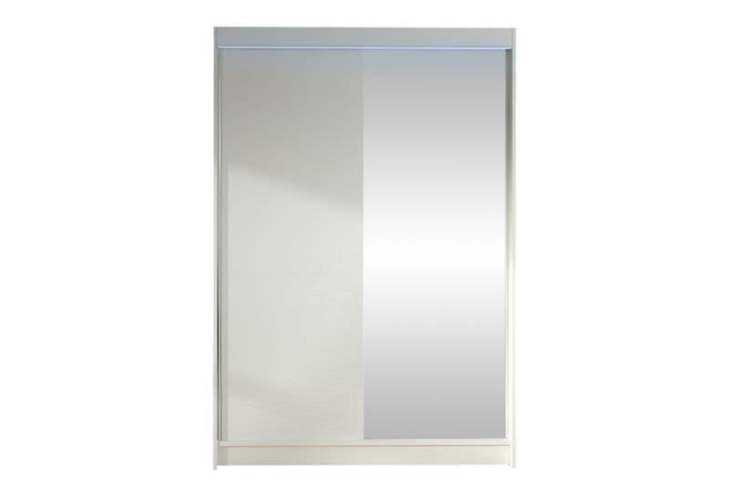 Liverpool Garderobe Med Spejl 120x200 cm - Hvid - Opbevaring - Tøjopbevaring - Garderobeskabe
