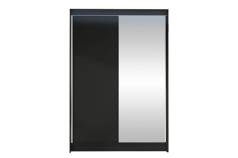 Liverpool Garderobe Med Spejl 120x200 cm - Sort - Opbevaring - Tøjopbevaring - Garderobeskabe