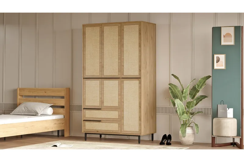 Liyakat Garderobe 112,2 cm, Oak