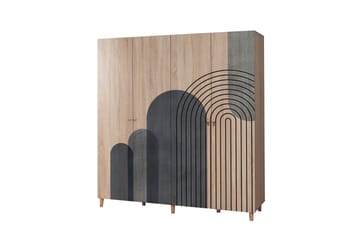 Loni Garderobe 180 cm - Brun - Opbevaring - Tøjopbevaring - Garderobeskabe